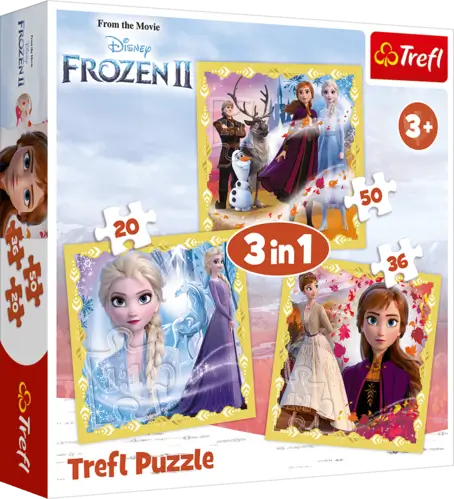 Trefl 3 in 1 Frozen II (2) Puzzle - 50 + 36 + 20