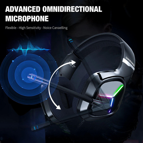Onikuma X9 RGB Wired Gaming Headset - Black