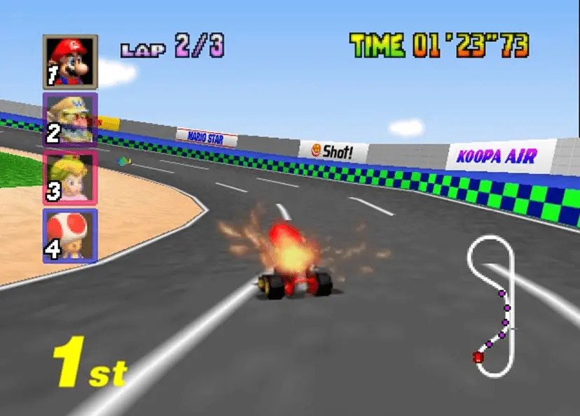 Wii على جهاز Mario Kart 64 صدور لعبه