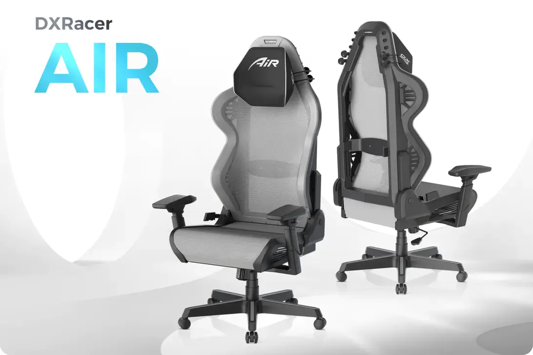 DXRacer Air Mesh Gaming Chair - Grey and Black