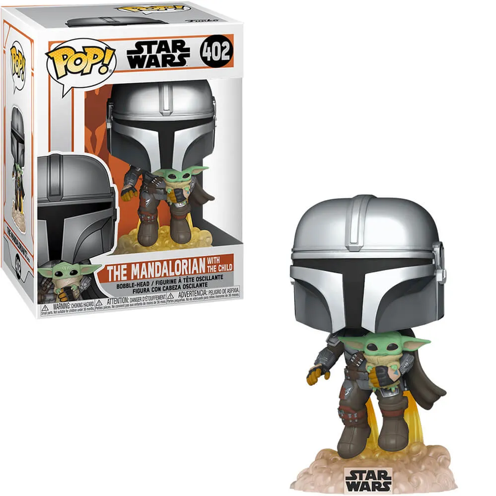 Funko Pop! Movies: Star Wars - The Mandalorian Flying With Jet-Pack