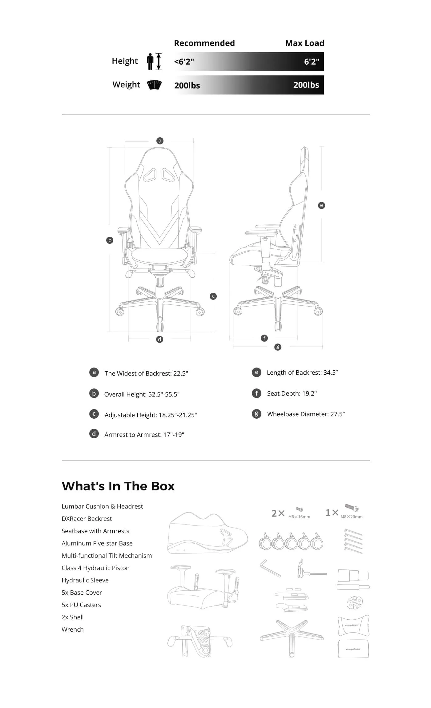 DXRacer G Series Gaming Chair 