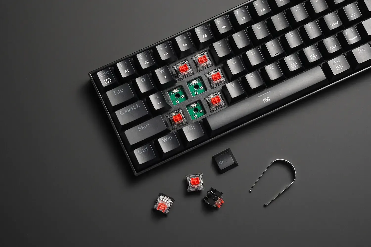 Redragon K630 Dragonborn 60% Wired RGB Gaming Keyboard with Linear Red Switches