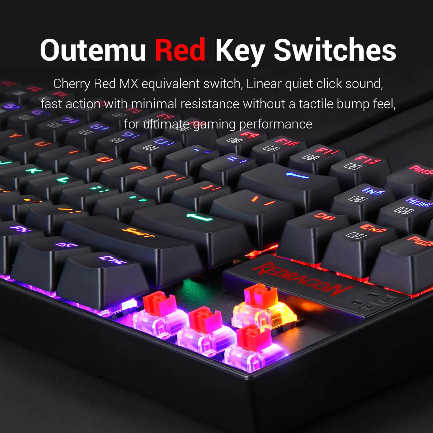 Red Dragon K552-Kr Kumara Mechanical Gaming Keyboard - Red Linear Switches