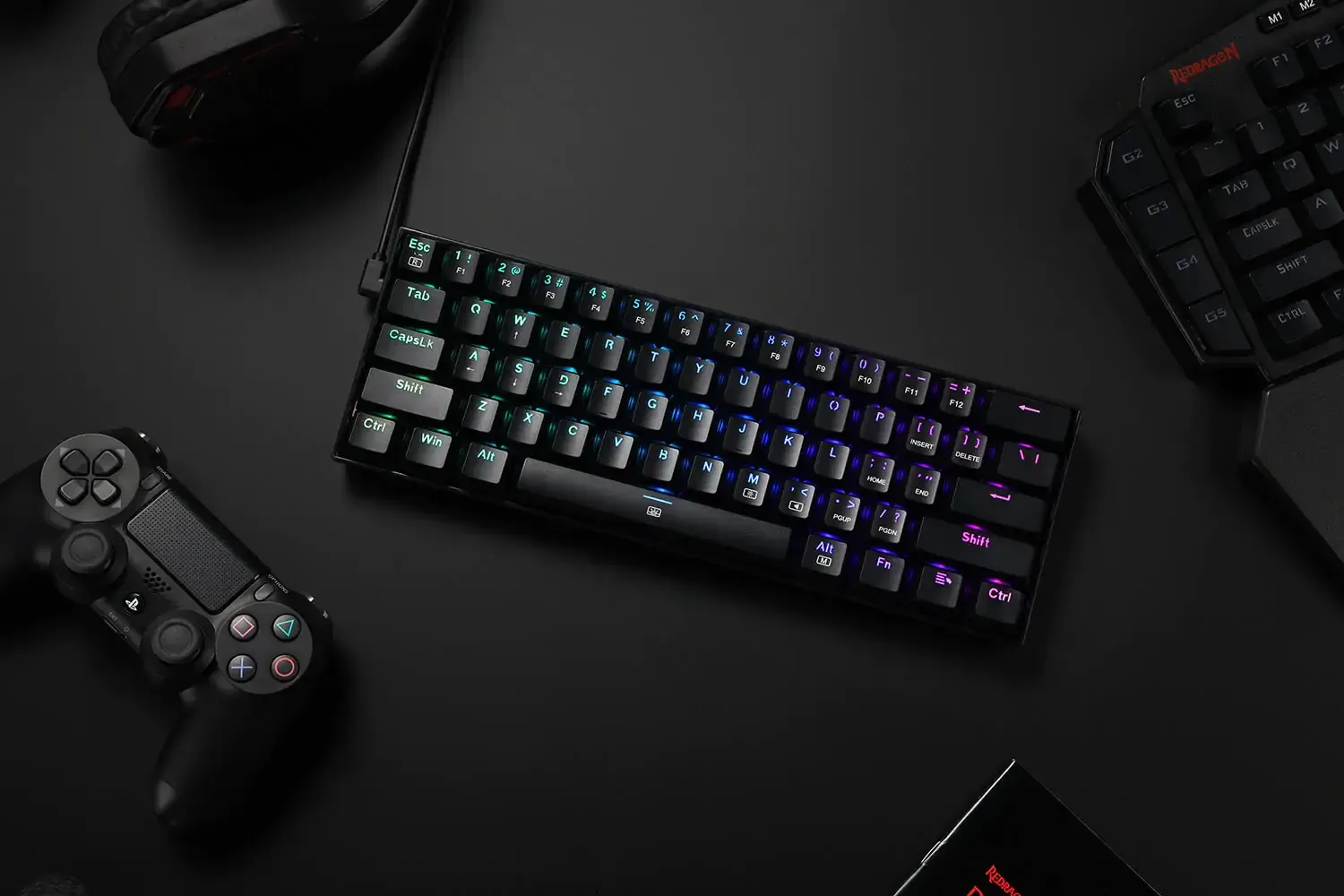 Redragon K630 Dragonborn 60% Wired RGB Gaming Keyboard with Linear Red Switches