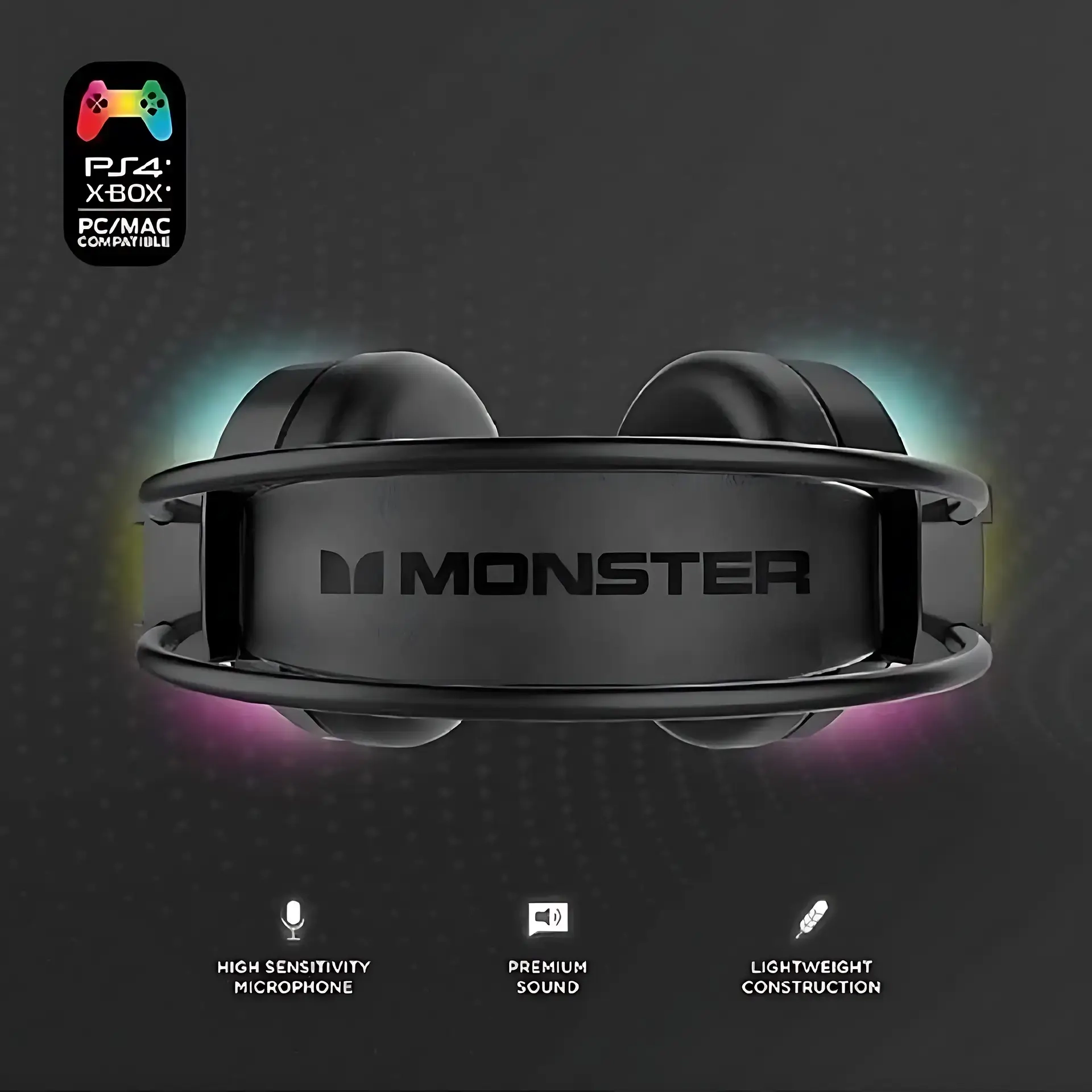 Monster G902 Wired RGB Gaming Headset - Black  for sale in Egypt from Games2Egypt