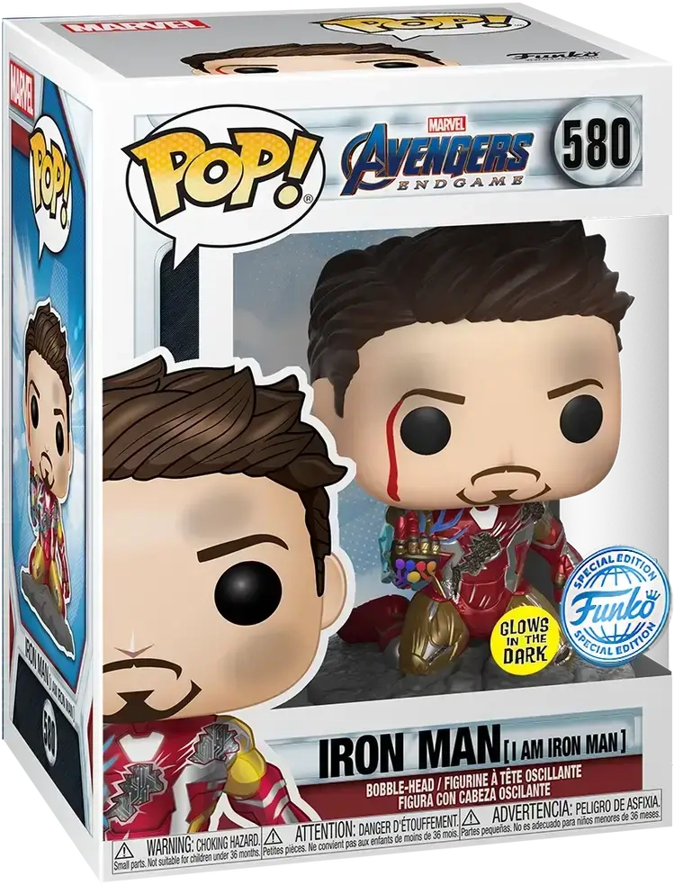 Funko Pop! Marvel: Avengers Endgame - I Am Iron Man (Glows in the Dark) (580)  for sale in Egypt from Games2Egypt