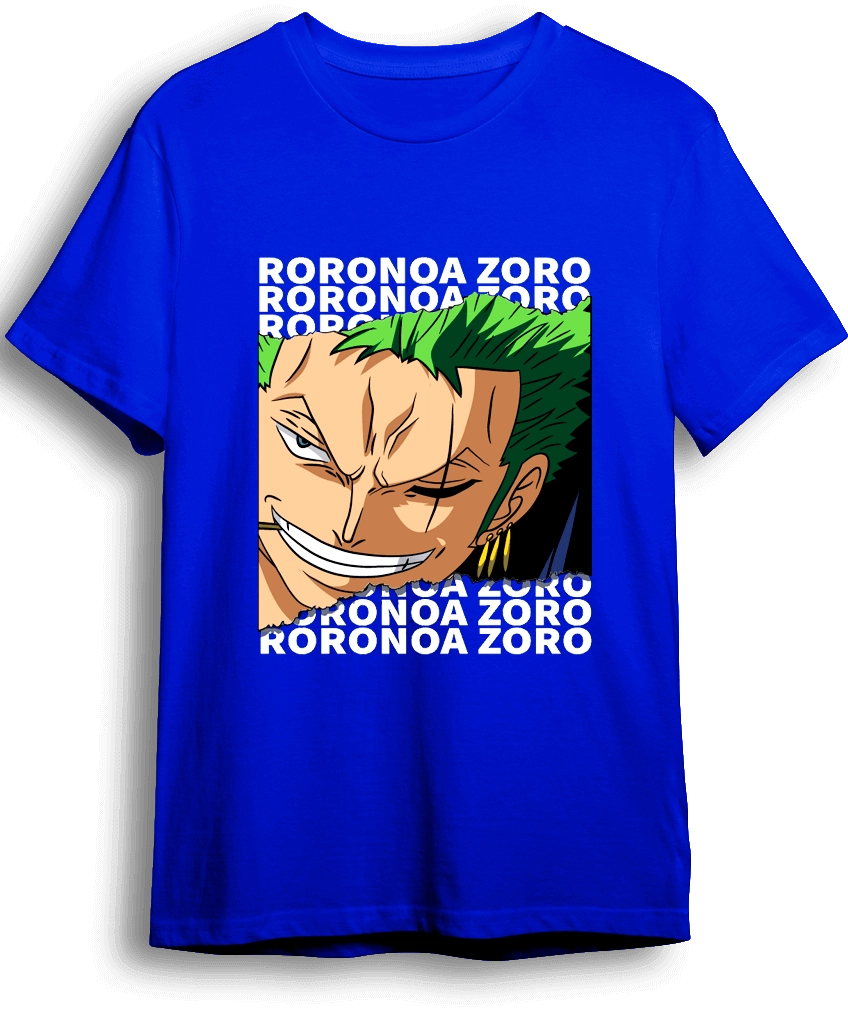 Roronoa Zoro LOOM Oversized One Piece Anime T-Shirt - Blue  for sale in Egypt from Games2Egypt