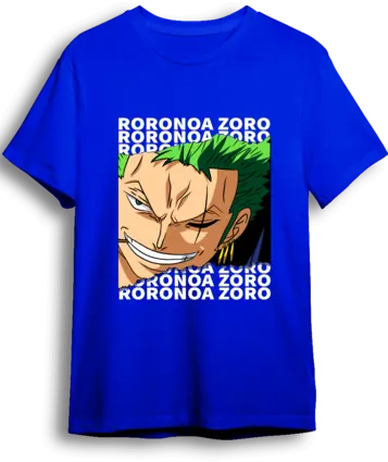 Roronoa Zoro LOOM Oversized One Piece Anime T-Shirt - Blue