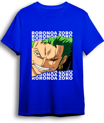 Roronoa Zoro LOOM Oversized One Piece Anime T-Shirt - Blue  for sale in Egypt from Games2Egypt