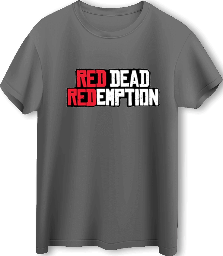 Red Dead Redemption Logo LOOM Oversized Gaming T-Shirt - Gray  for sale in Egypt from Games2Egypt