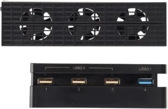 Ps4 slim Cooler & USB Hub Combo Kit, -4-Port USB + fans (102390)