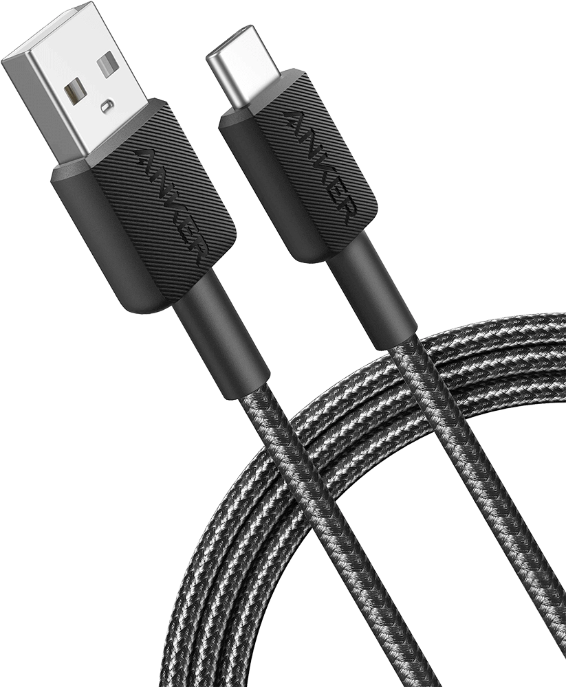 Anker 322 Type-A to Type-C Cable (3ft Braided) Black  for sale in Egypt from Games2Egypt