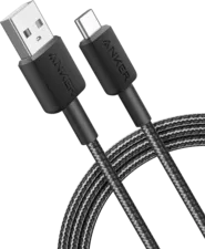 Anker 322 USB-A to USB-C Cable (3ft Braided) Black (102423)