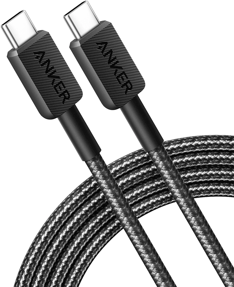 Anker 322 Type-C to Type-C Cable - 6ft Braided - Black  for sale in Egypt from Games2Egypt