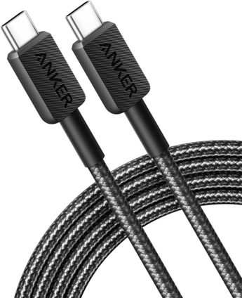 Anker 322 Type-C to Type-C Cable - 6ft Braided - Black