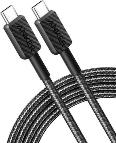 Anker 322 Type-C to Type-C Cable - 3ft Braided - Black  for sale in Egypt from Games2Egypt