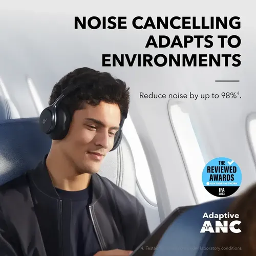 Soundcore by Anker Space One | Active Noise Cancelling Headphones - Jet Black  for sale in Egypt from Games2Egypt