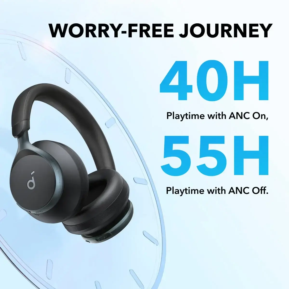 Soundcore by Anker Space One | Active Noise Cancelling Headphones - Jet Black  for sale in Egypt from Games2Egypt