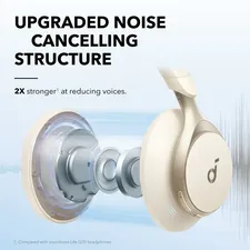 Soundcore by Anker Space One | Active Noise Cancelling Headphones - Latte Cream  for sale in Egypt from Games2Egypt