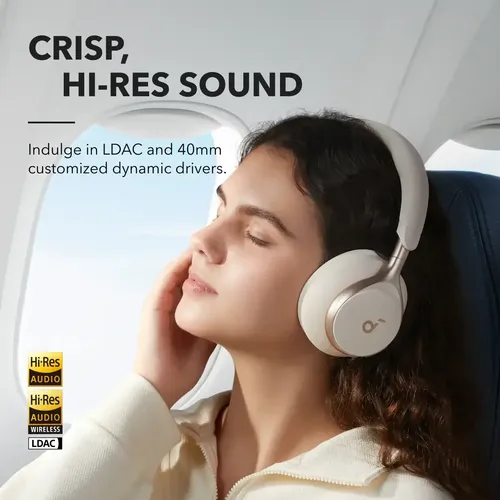 Soundcore by Anker Space One | Active Noise Cancelling Headphones - Latte Cream  for sale in Egypt from Games2Egypt