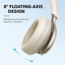 Soundcore by Anker Space One | Active Noise Cancelling Headphones - Latte Cream  for sale in Egypt from Games2Egypt