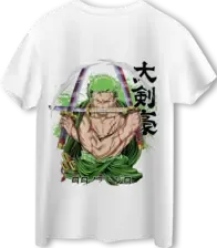 One Piece Roronoa Zoro LOOM Oversized T-Shirt - Off White  for sale in Egypt from Games2Egypt