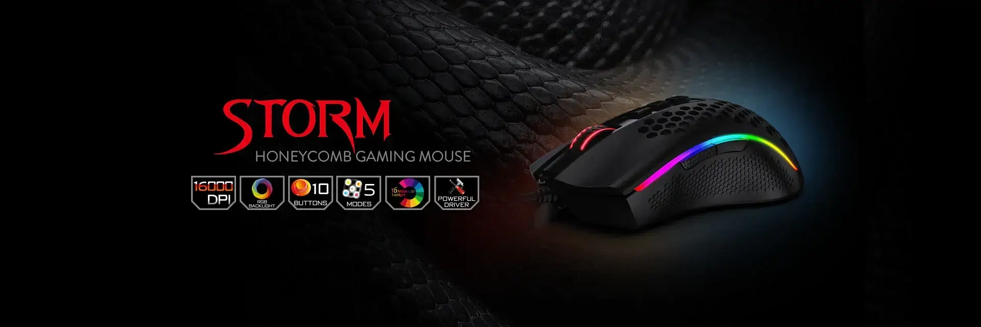 Redragon M808 Storm Lightweight RGB Gaming Mouse  for sale in Egypt from Games2Egypt