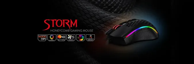 ماوس الألعاب Redragon M808 Storm خفيف الوزن RGB  للبيع في مصر من خلال Games2Egypt