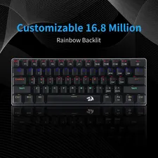 Redragon K613 JAX 60% Wired Black Gaming Mechanical Keyboard - Blue Switches