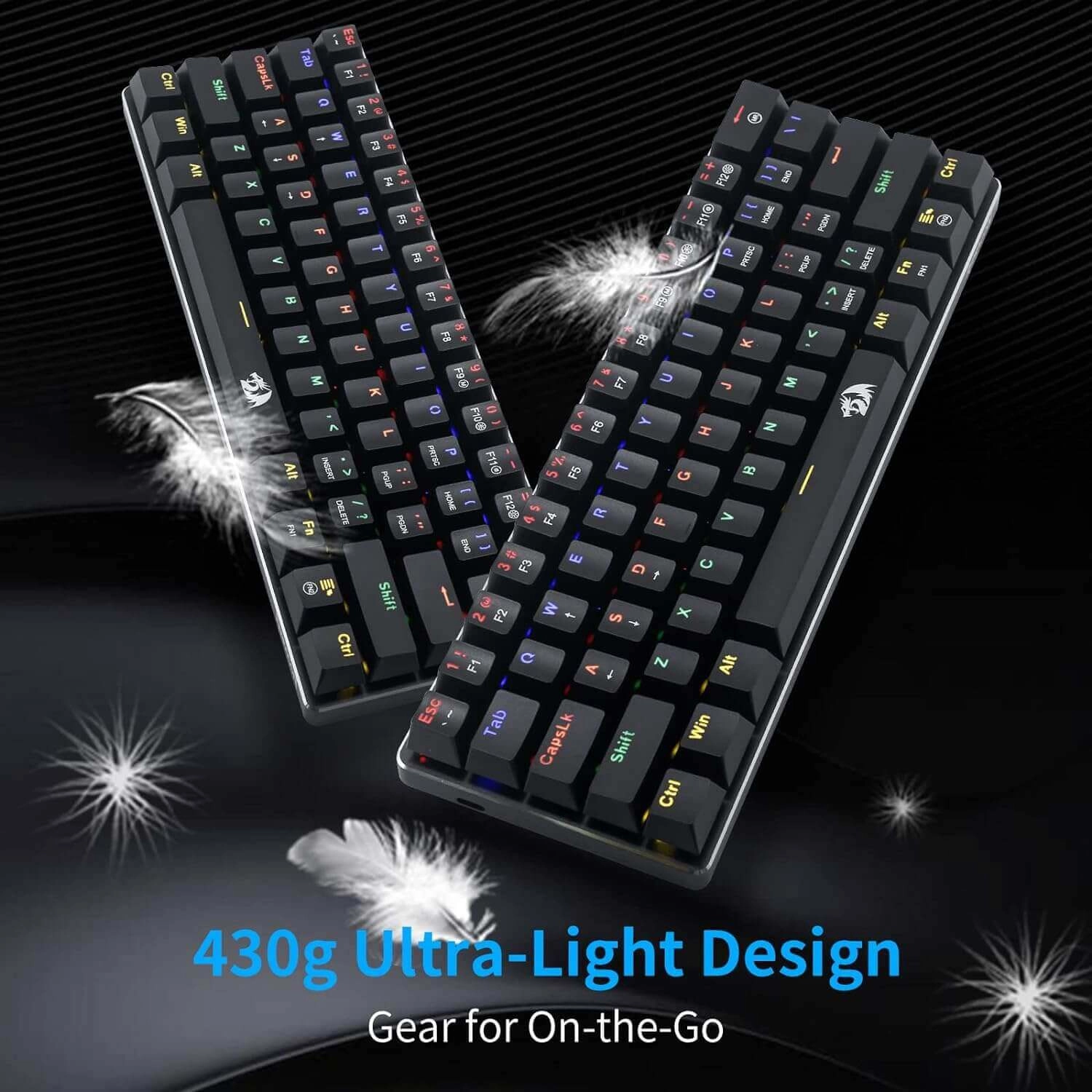 Redragon K613 JAX 60% Wired Black Gaming Mechanical Keyboard - Blue Switches  for sale in Egypt from Games2Egypt