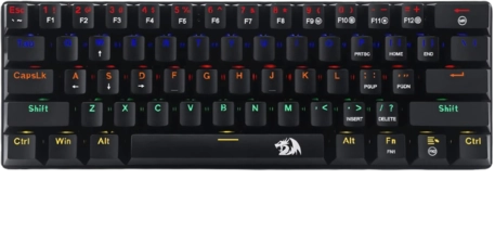 Redragon K613 JAX 60% Wired Black Gaming Mechanical Keyboard - Blue Switches -  for sale in Egypt from Games2Egypt