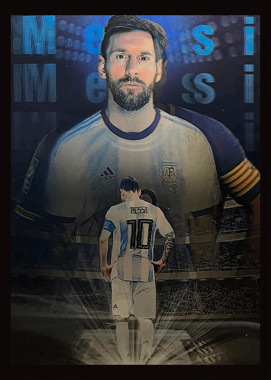 Lionel Messi 3D Football League Poster  V2  for sale in Egypt from Games2Egypt