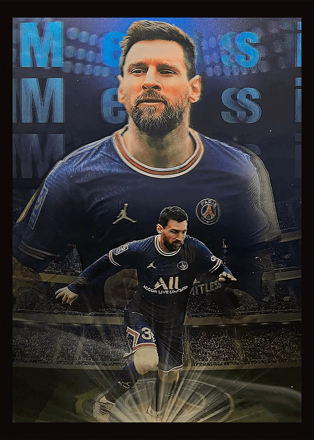 Lionel Messi 3D Football League Poster  V2  for sale in Egypt from Games2Egypt