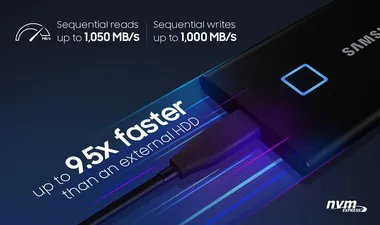 وحدة تخزين  SSD T7 Touch خارجية من سامسونج - سوداء - 2 تيرا