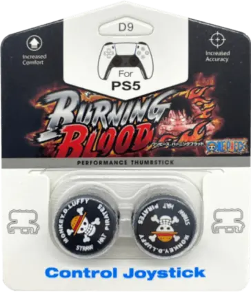 One Piece Burning Blood Skull Analog Freek and Grips for PS5 and PS4 - Black