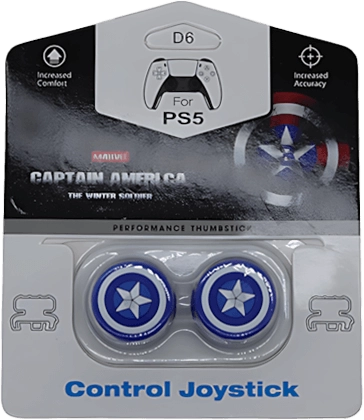 Captain America Analog Freek and Grips for PS5 and PS4 - Blue  for sale in Egypt from Games2Egypt