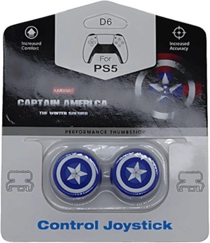 Captain America Analog Freek and Grips for PS5 and PS4 - Blue  for sale in Egypt from Games2Egypt