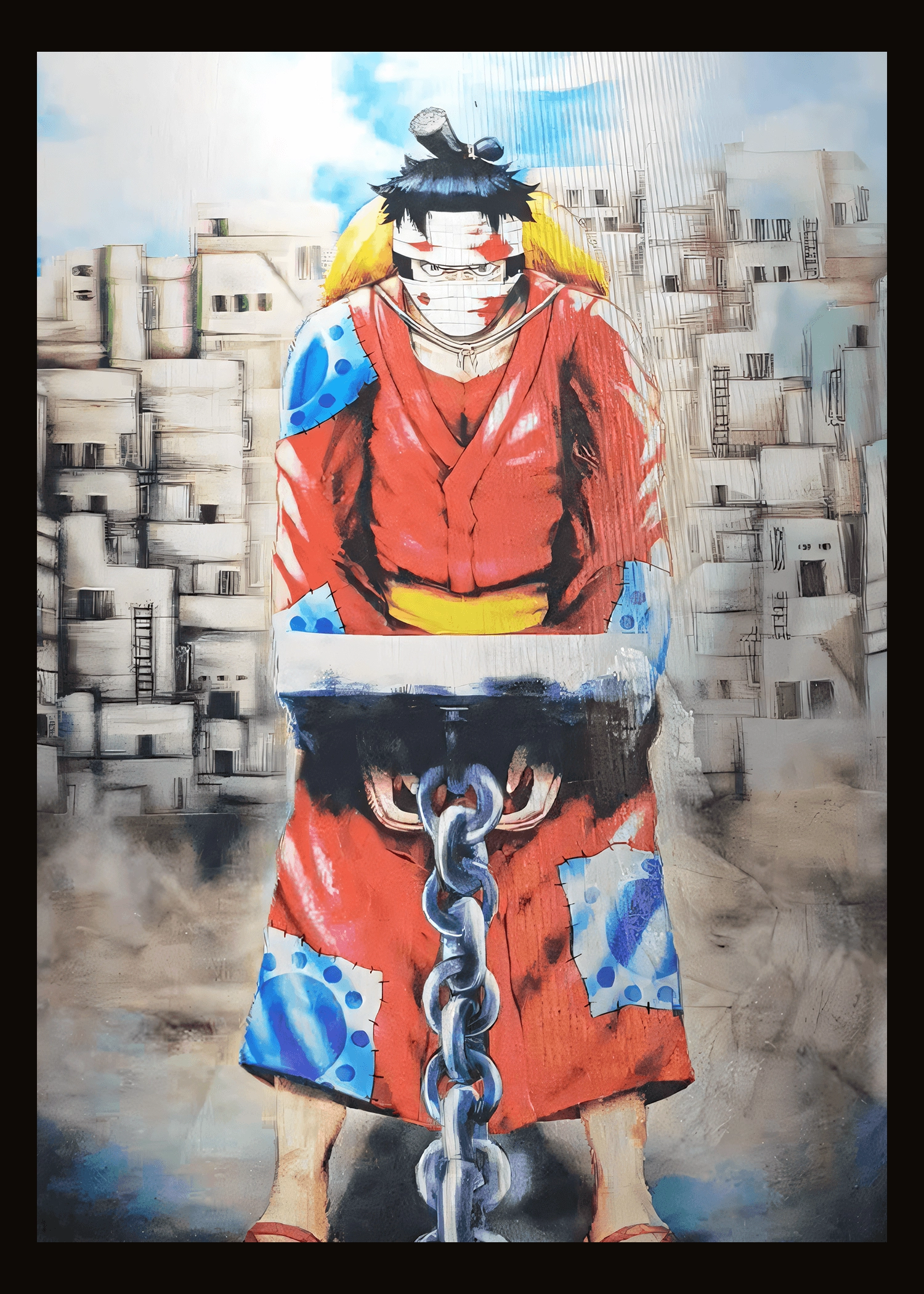 One Piece 3D Anime Poster (LUFFY . ZORO. Sanji)  for sale in Egypt from Games2Egypt