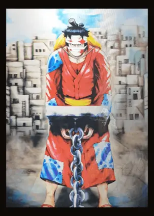 One Piece 3D Anime Poster (LUFFY . ZORO. Sanji)