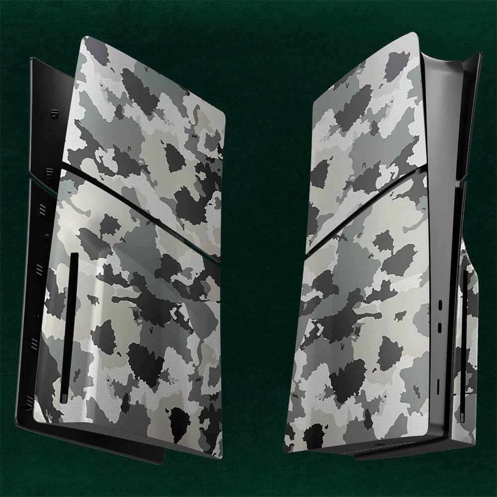 Replacement Plate Cover for PS5 Slim Console (Disc Edition) - Green Camouflage  for sale in Egypt from Games2Egypt