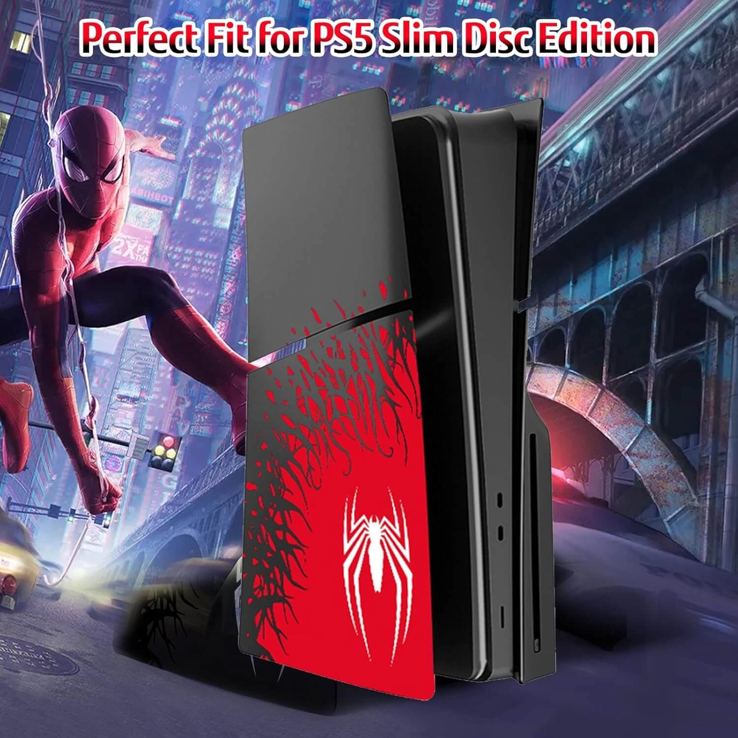 Replacement Plate Cover for PS5 Slim Console (Disc Edition) - Spider Man  for sale in Egypt from Games2Egypt