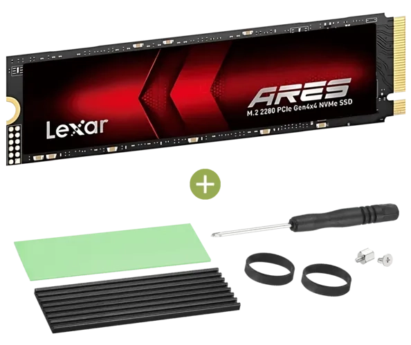 Lexar M.2 ARES Gen 4 NVMe 1TB SSD + Heatsink for PS5  for sale in Egypt from Games2Egypt