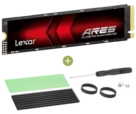 Lexar M.2 ARES Gen 4 NVMe 1TB SSD + Heatsink for PS5