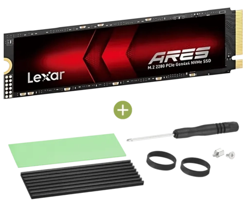 Lexar M.2 ARES Gen 4 NVMe 1TB SSD + Heatsink for PS5