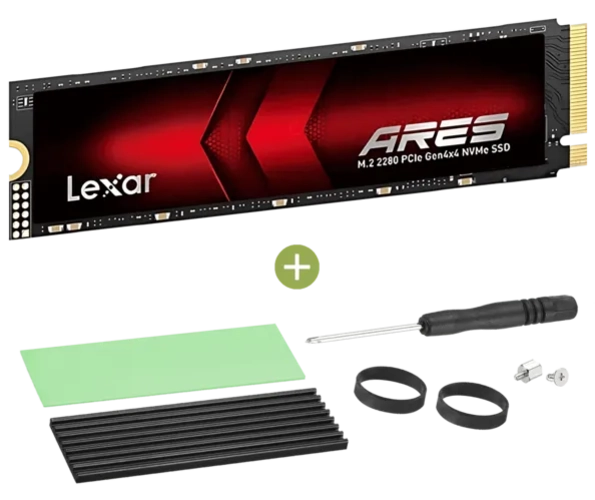 Lexar M.2 ARES Gen 4 NVMe 1TB SSD + Heatsink for PS5