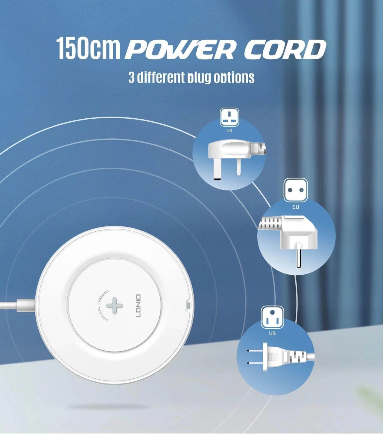 LDNIO AW003 32W Desktop Wireless Charger with 4  usb port  for sale in Egypt from Games2Egypt