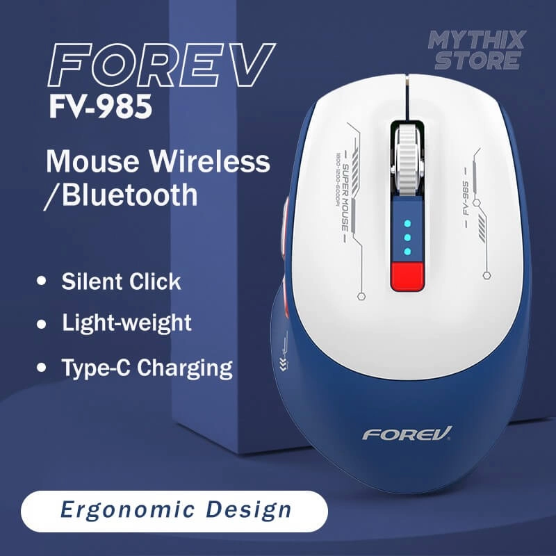 Forev FV-985 Wireless Silent Click - Black  for sale in Egypt from Games2Egypt