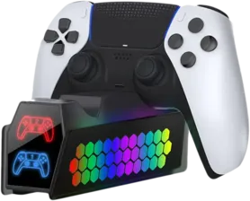 شاحن دوبي مزدوج لوحدات تحكم بلاي ستيشن 5 - RGB