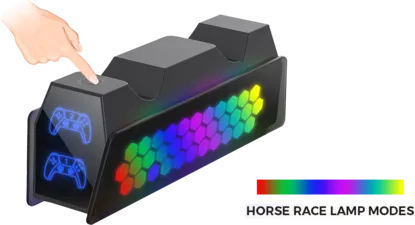 شاحن دوبي مزدوج لوحدات تحكم بلاي ستيشن 5 - RGB